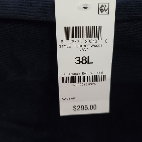 Club Room Navy Blue Corduroy Classic-Fit Sport Coat Mens 38L 38 - Picture 6 of 6